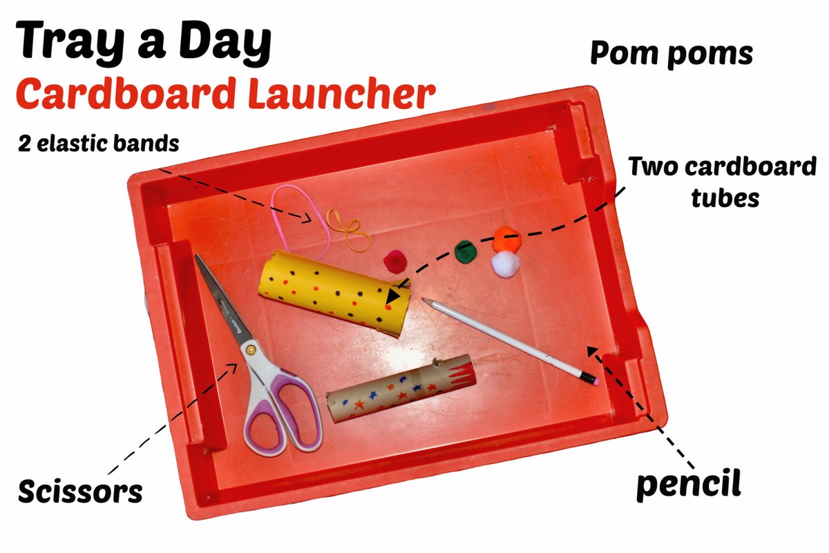 ScienceSparks's tweet photo. Make a cardboard launcher for today's #TrayADay.
https://t.co/9BQl2emdc2 https://t.co/gJS5EgIg9u