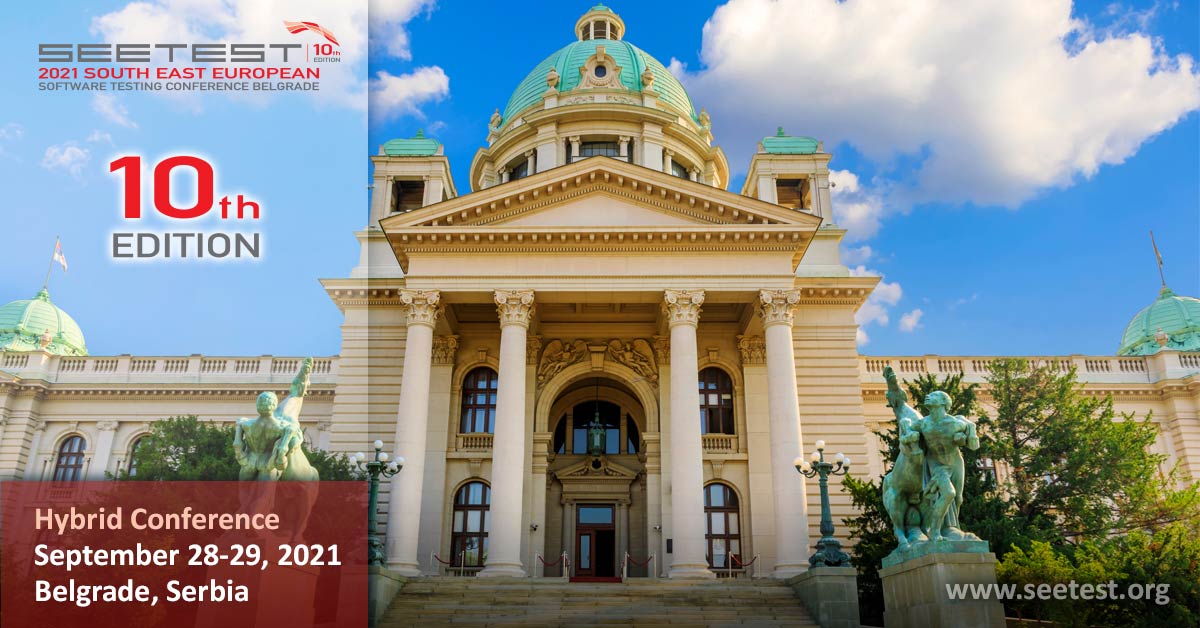 Big news- SEETEST 2021 will take place on September 28-29 in Belgrade,Serbia in a new,hybrid format.This means you can attend fully virtual or physically, but with the addition of having access to all tutorials and sessions afterwards.Stay tuned for our Super Early Bird campaign!