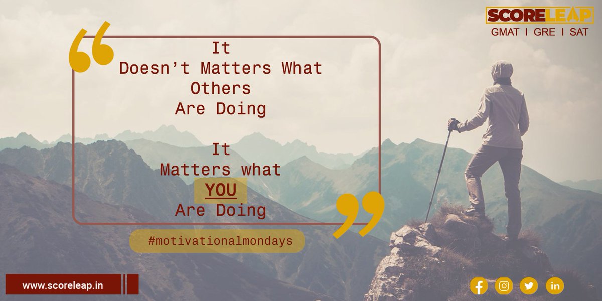 ScoreleapP's tweet photo. Here's the Monday Motivation you need ✨

#motivationalquotes #motivationalmonday #mondaymotivation #mondaymood #gmat #gre #exam #student #motivation https://t.co/iyU7L1uFh1