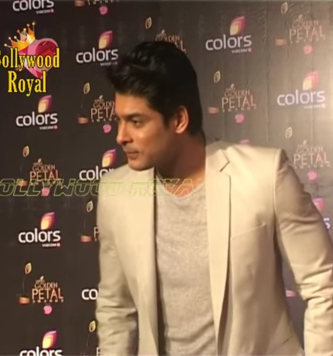 This one was left  @sidharth_shukla at golden petal award 2013