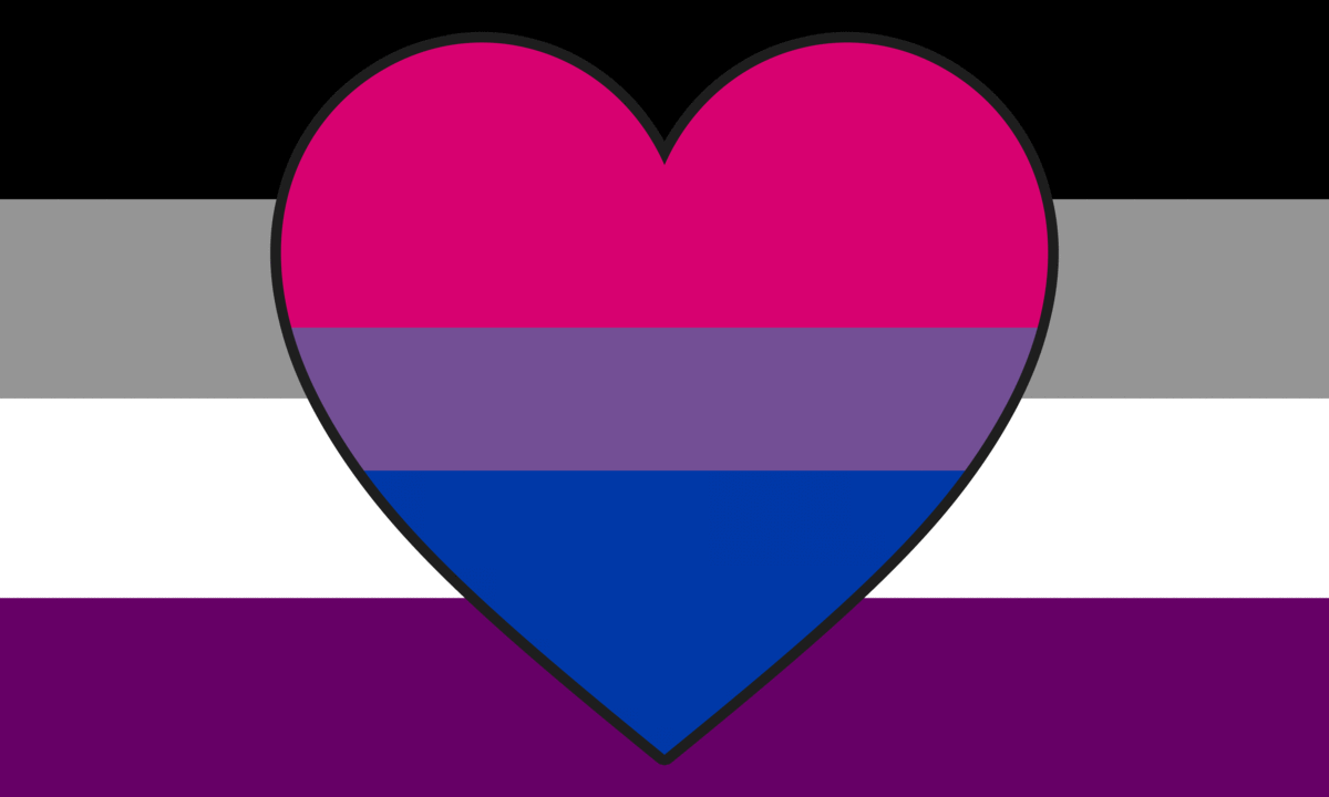 There have been variations of the flag such as the biromantic asexual and panromantic asexual flags.Other symbols of the community include: cake, dragons and playing cards. (7/8)