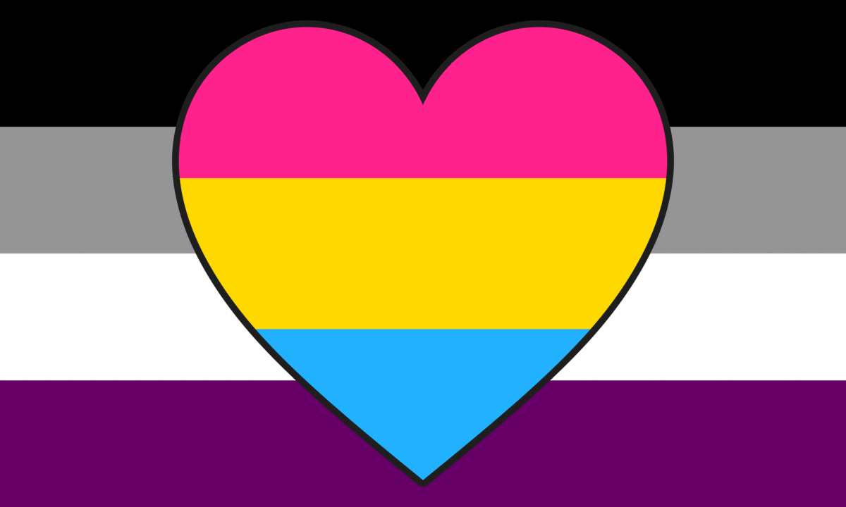 There have been variations of the flag such as the biromantic asexual and panromantic asexual flags.Other symbols of the community include: cake, dragons and playing cards. (7/8)