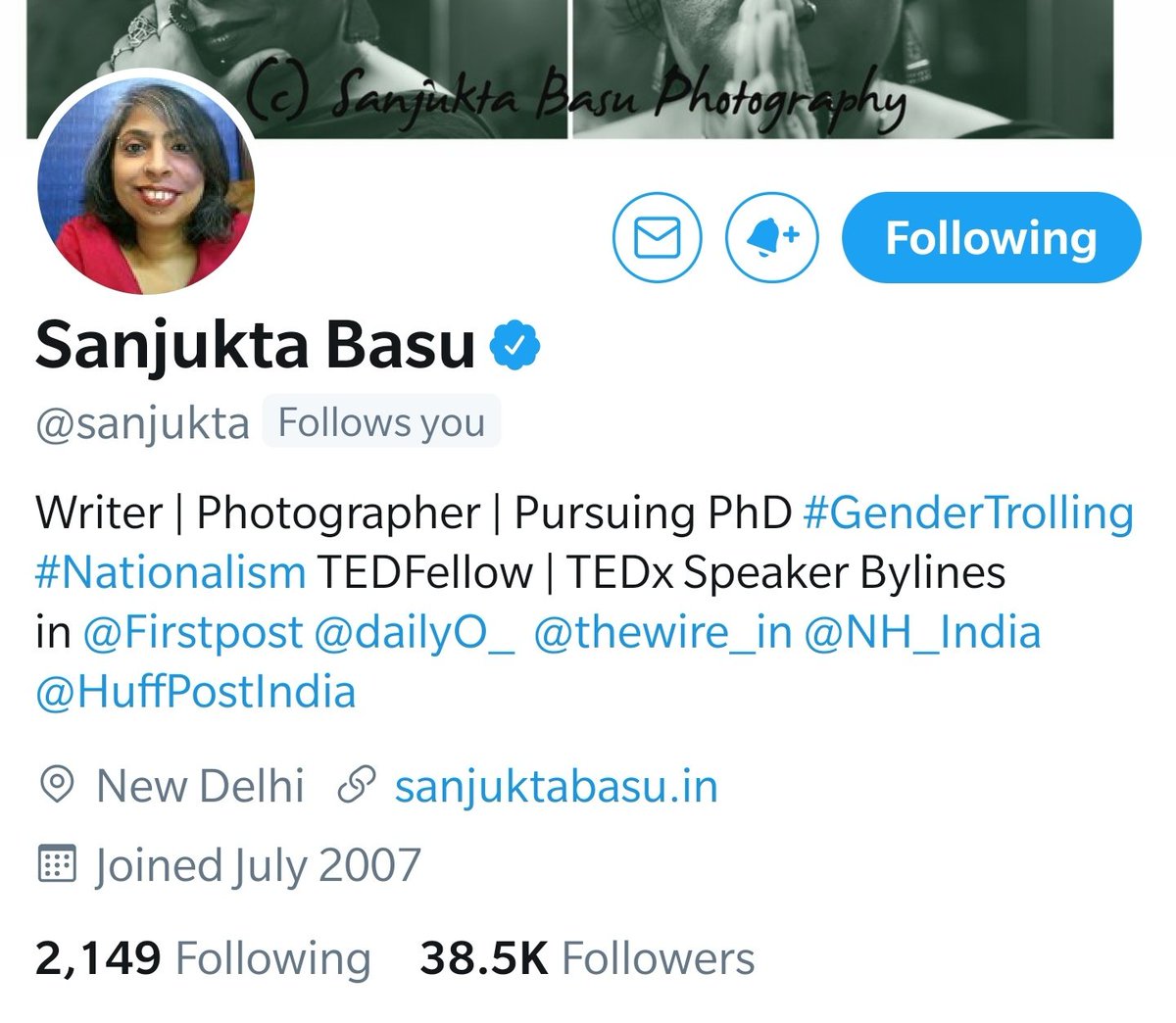 Also  @sanjukta's account is withheld in India.