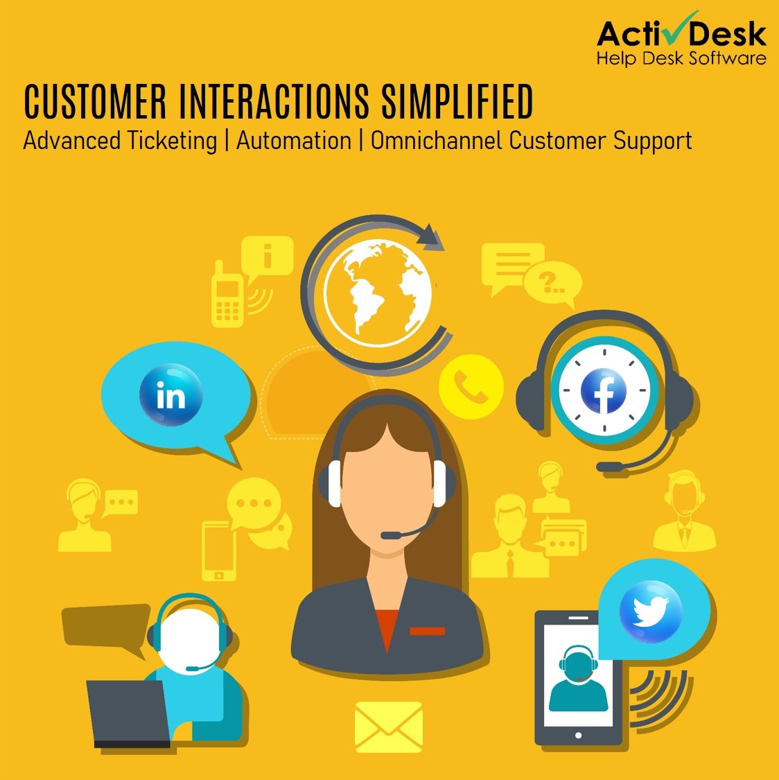 DeskActiv's tweet image. Streamline conversations across channels with a smart help desk software #streamlineinteractions #helpdeskticketingsoftware #multichannelcustomersupport #ActivDeskHelpDeskSoftware