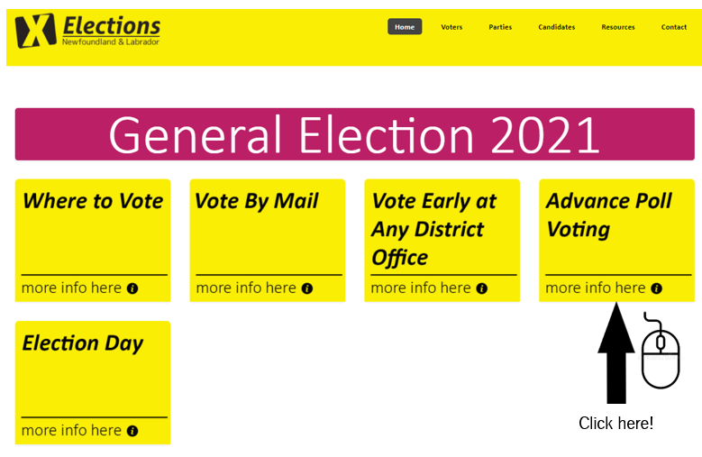 NLElections's tweet image. The Advance Polls will be open this Saturday, February 6 from 8-8 (7:30-7:30 in most of Labrador).

To find out where to vote on Advance Poll Day, visit: bit.ly/2M9AHh9

#nlpoli #nlvotes