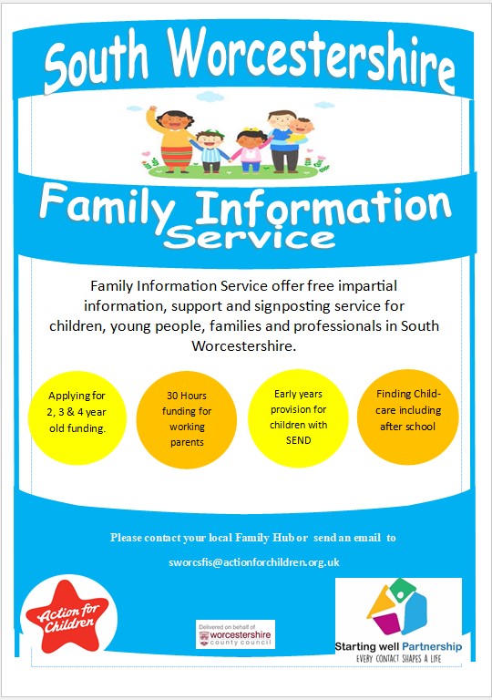 SWorcFamSupport's tweet photo. Family Information Service offer free impartial
information, support and signposting service for
children, young people, families and professionals in South Worcestershire. https://t.co/fPpmpPMaXk