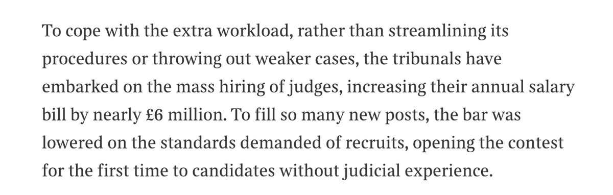 5. To refer to the increased judicial salary bill without referring to the earlier reduced judicial salary bill is frankly misleading. As is to suggest that an easy alternative of throwing out weaker cases is being missed.