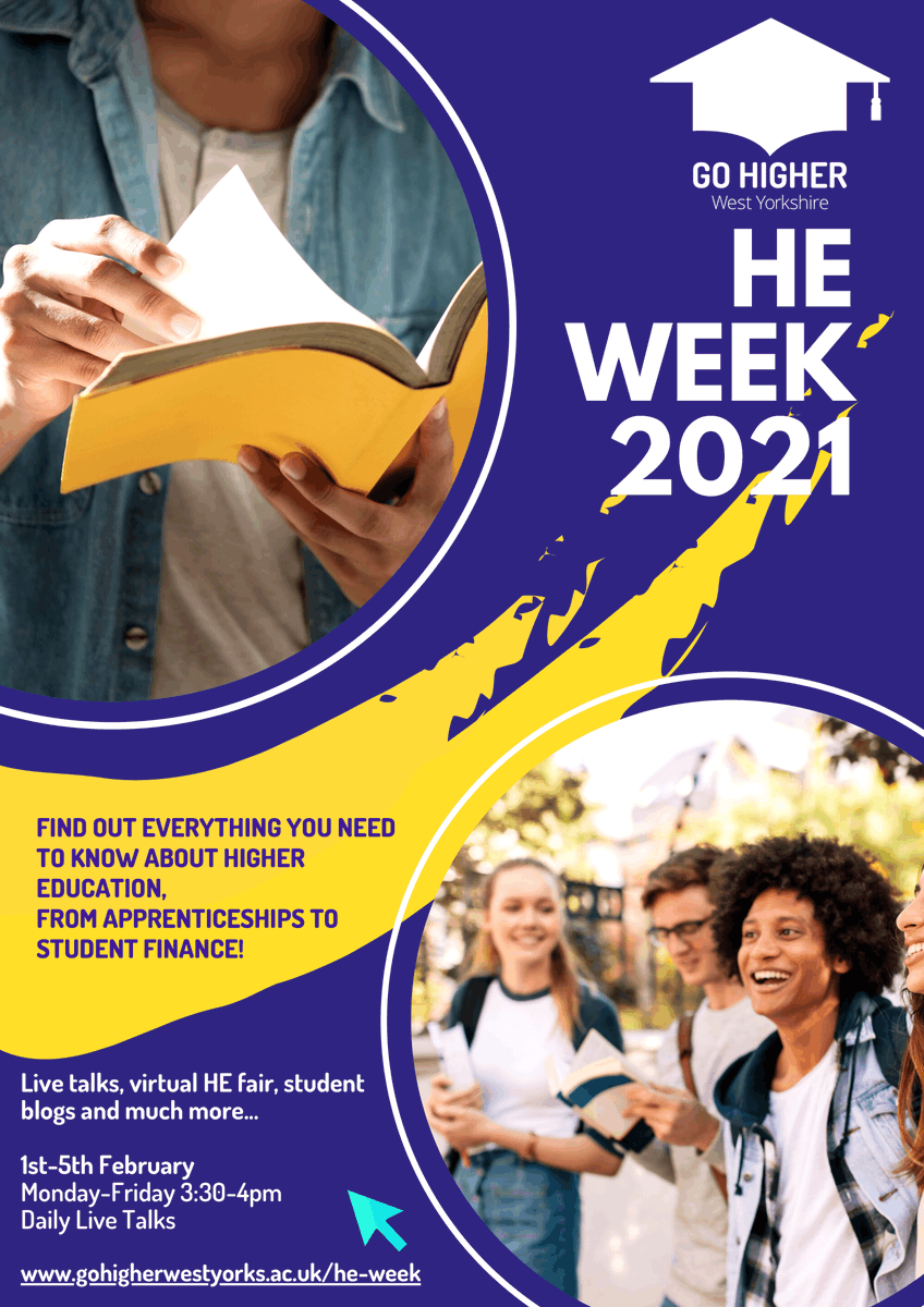 GoHigherWY's tweet photo. We have a bank of useful resources and exclusive online chats available to students as part of #HEWeek.

Explore the information and sign up to the presentations now: https://t.co/PTDQsGKclg https://t.co/a9QENVIigW