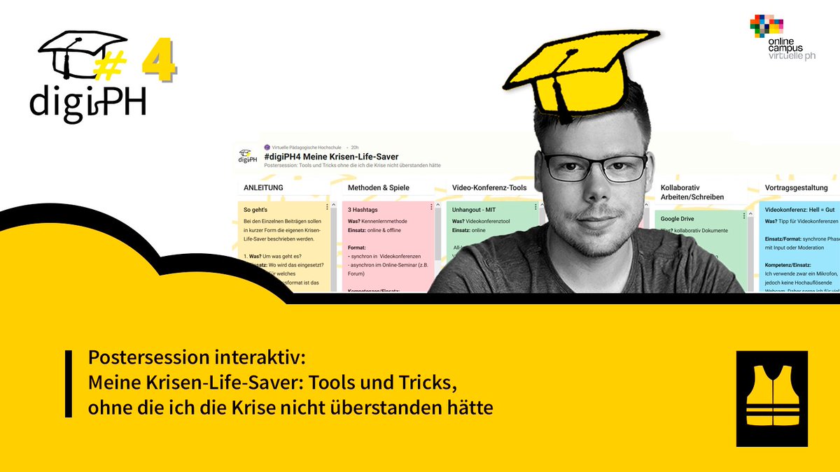 virtuelleph's tweet photo. Morgen startet die #digiPH4, aber schon heute gehts los! Wir suchen DIE Krisen-Life-Saver, die für euch in der #onlinelehre unverzichtbar geworden sind. Wie wir nun zu euren Tools kommen, fragt ihr euch? Schaut auf diesen Link und ihr könnt schon loslegen! https://t.co/EhjH8hRI25 https://t.co/vwkVx7brFB