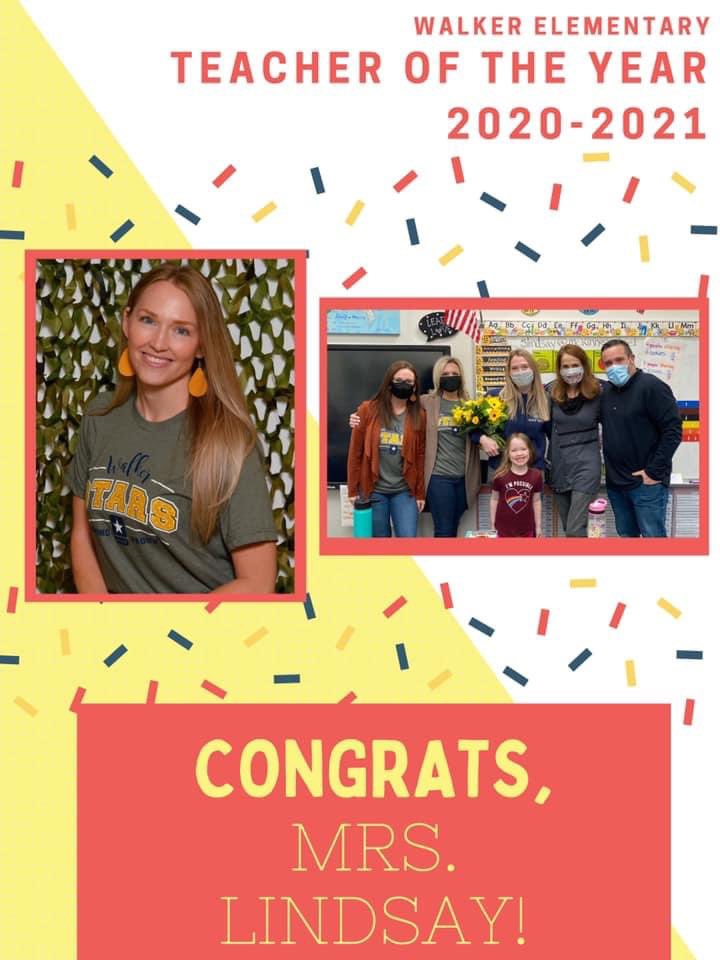 We are beyond thrilled to announce our Walker Teacher of the Year for 2020-2021. Congratulations to 3rd grade teacher Summer Lindsay!