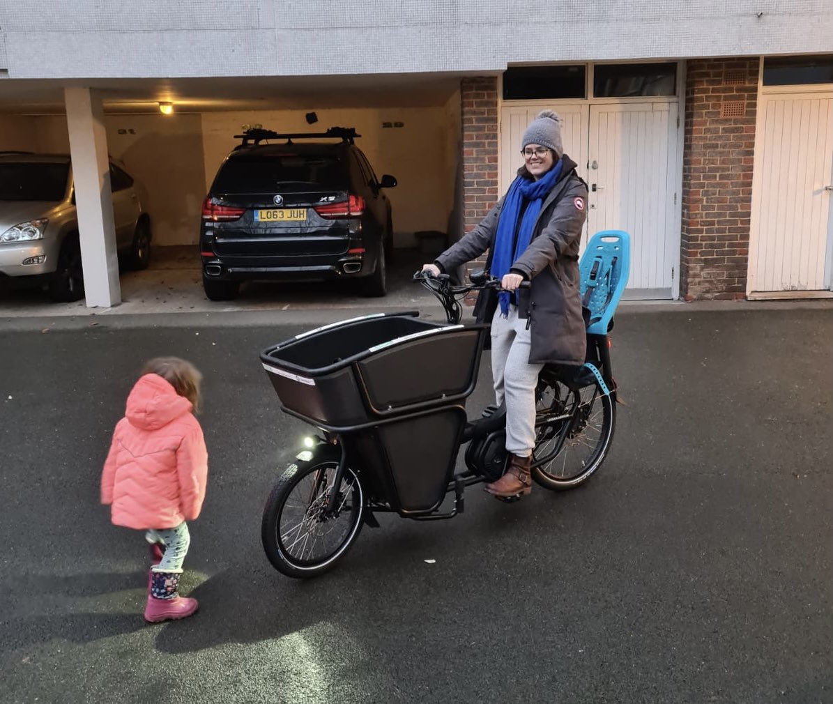 Thank you to Camden Council for the loan of this cargo bike. Got to nursery in no time. #camdencouncil
