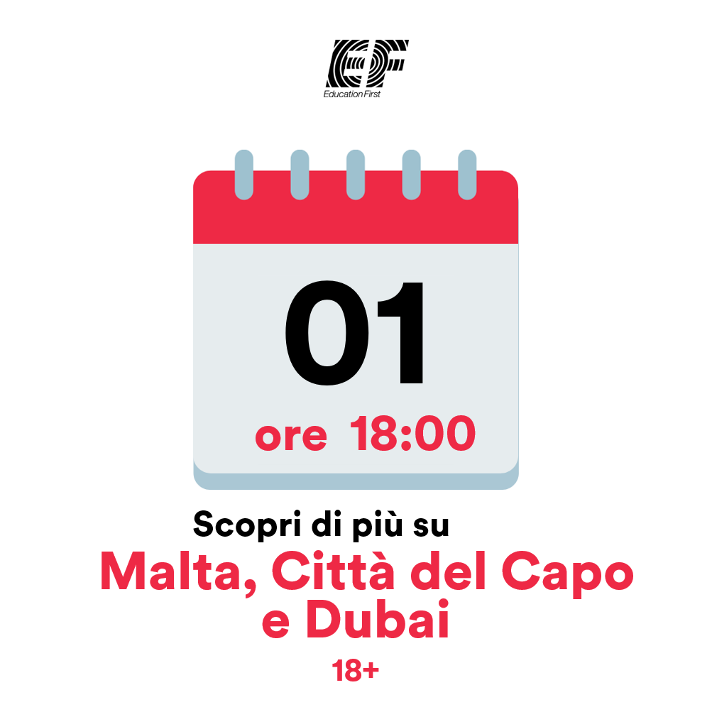 efitalia's tweet photo. Perchè volare verso le solite destinazioni per imparare l'inglese?
#Malta, #CittàdelCapo e #Dubai non vedono l'ora di accoglierti nel 2021!

Scopri di più oggi, #1febbraio, alle 18:00 durante il nostro speciale incontro informativo. 

Registrati qui: https://t.co/FRcqHZTm9a https://t.co/UWqM2ynFx4