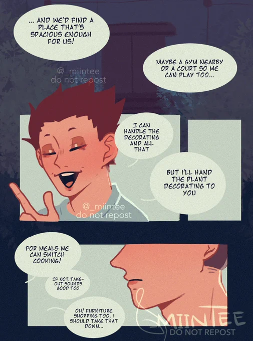 bottled up emotions, trust, and break ups
tendou pov (1/5)

[  #ハイキュー  #haikyuufanart #haikyuu #ushiten  ] 