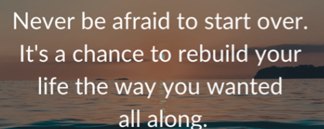 addicted_self's tweet photo. NEVER be AFRAID 
to START OVER...........
#sober #happy #strong #recovery #selflove
For More Visit https://t.co/MZTJkJ2x6N https://t.co/6qrWwtJU8x