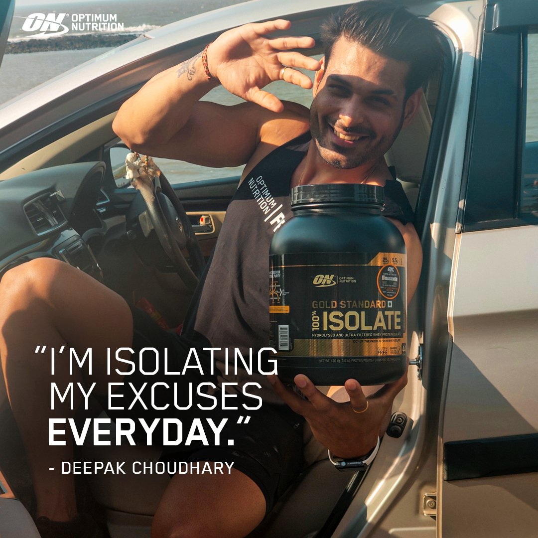 Deepak Choudhary knows what works for his body, and isn’t afraid to flaunt it! Check out his favourite – Gold Standard 100% Isolate here: https://t.co/2OtTrlg1YW 
#Ad #TeamON #OptimumNutritionIN #ON https://t.co/JouCsD5DpC