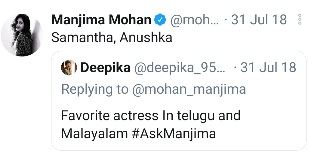  #Manjimamohan about  @samanthaprabhu2  #SamanthaAkkineni 