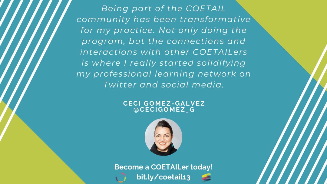 COETAIL's tweet photo. Hear more from Ceci about her #COETAIL experience: https://t.co/MfbpzgQL7Y
Join the COETAIL community today before it's too late: https://t.co/mZXDO5cpQQ
#edchat #edtech #profdev #asiaed #africaed #edchatmena #elemchat #pypchat #studentvoice #BIPOCedtech #edutwitter #eal #esl https://t.co/SV8IhuOQdr
