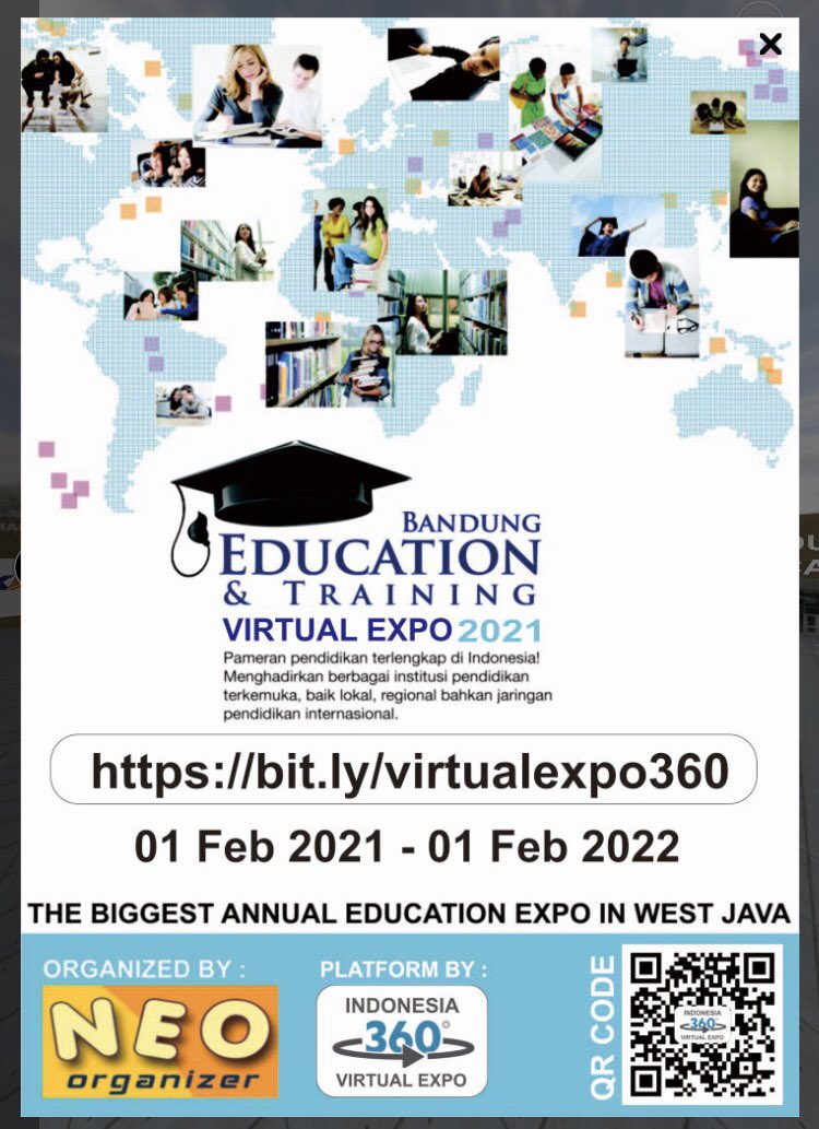 Bandung Education &amp; Training Virtual Expo 2021 : bit.ly/virtualexpo360 #bandung #educationexpo #pameran #universitas #sma #virtualexpo #neoorganizer