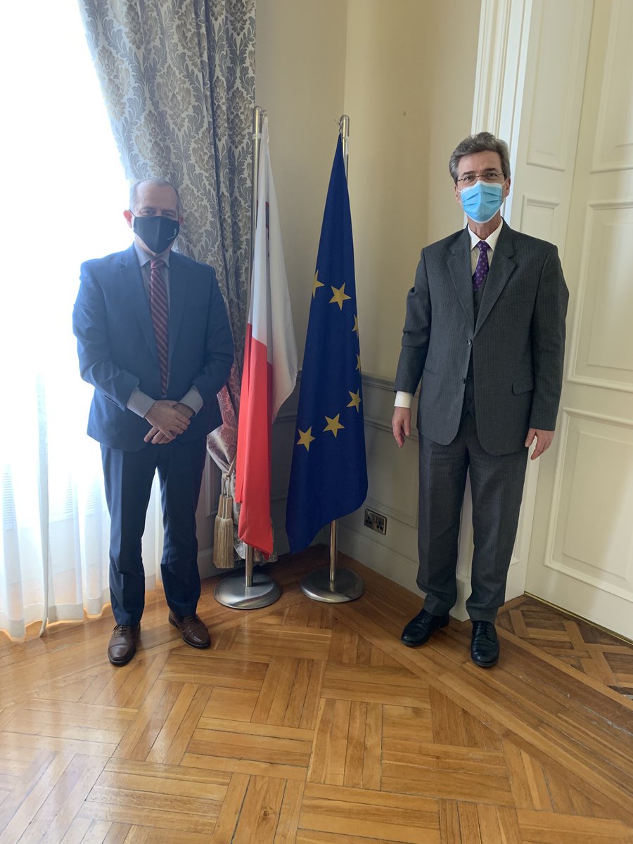 Andreas_Stadler's tweet photo. Your 🇦🇹 Austrian Ambassador for Malta 🇲🇹 w/ Permanent Secretary Ministry for Environment &amp; Climate Change exchanging best practices of circular economy, waste reduction, management &amp; 2energy processing. Palace of Grand Master Vilhena with orange orchard! ⁦@farrugiaaaron⁩ https://t.co/lqvpK2qCqL