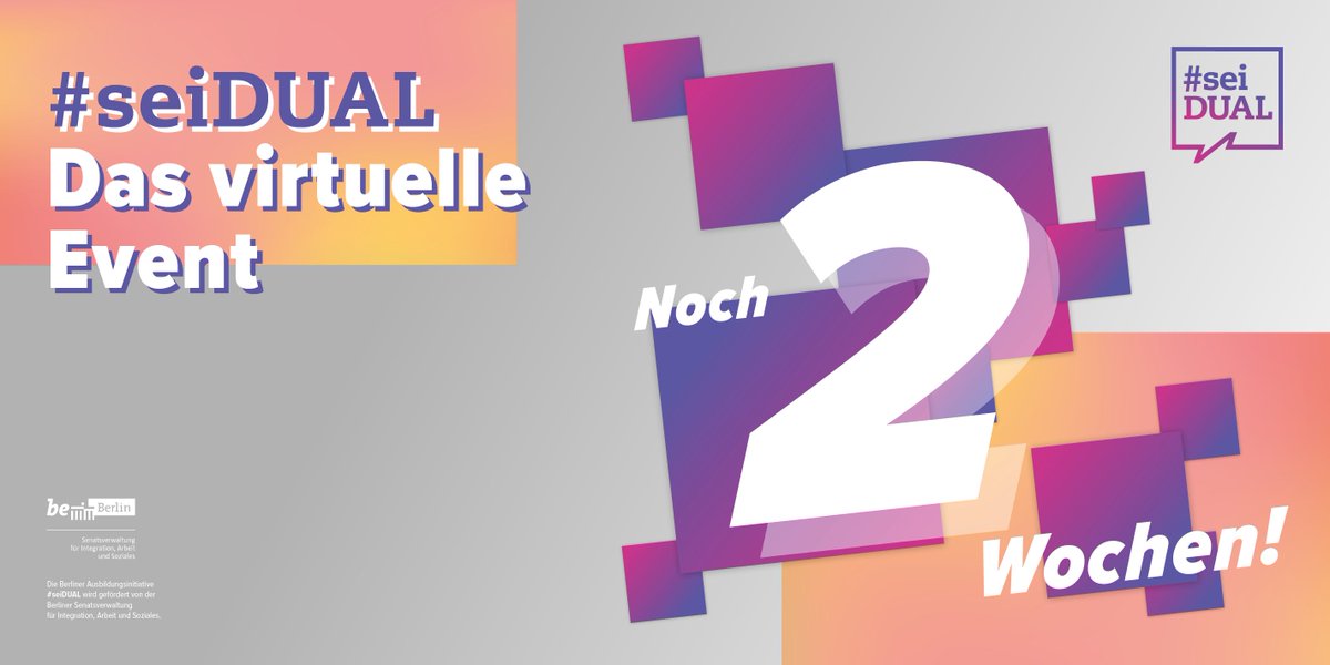 Ausbildungsbetriebe treffen Schüler*innen aus ganz Berlin – völlig digital und doch ganz persönlich. Unser #virtuellesEvent! Schulkassen anmelden unter: das-event-anmeldung.seidual.berlin #seiDUAL #praktikum #berlin #ausbildung #ausbildung2021 #twlz #twitterlehrerzimmer