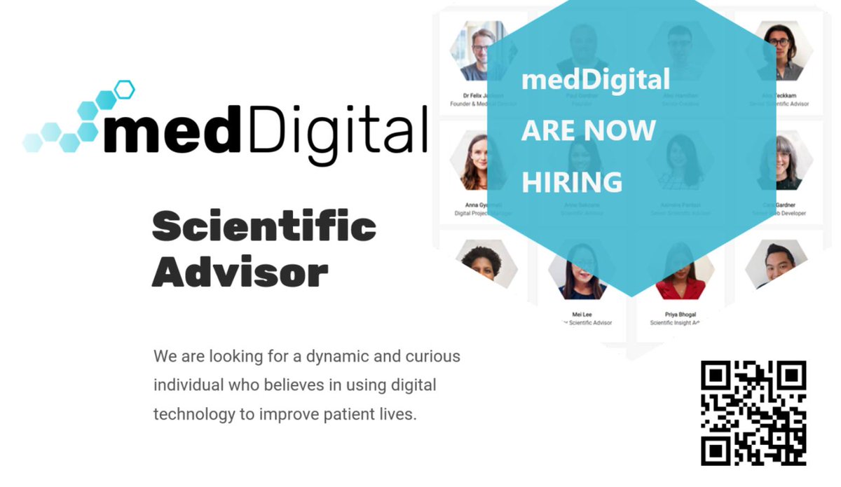 medDigital's tweet photo. 💼We are hiring!

As our team continues to expand, @medDigital  are recruiting a new *Scientific Advisor* - read more and find out how to apply to join our growing and happy team here:

👉https://t.co/ItMp3HRBOz

#lifesciencejobs #hiring #recruiting #jobsearch #careers #nowhiring https://t.co/syC37AViJY