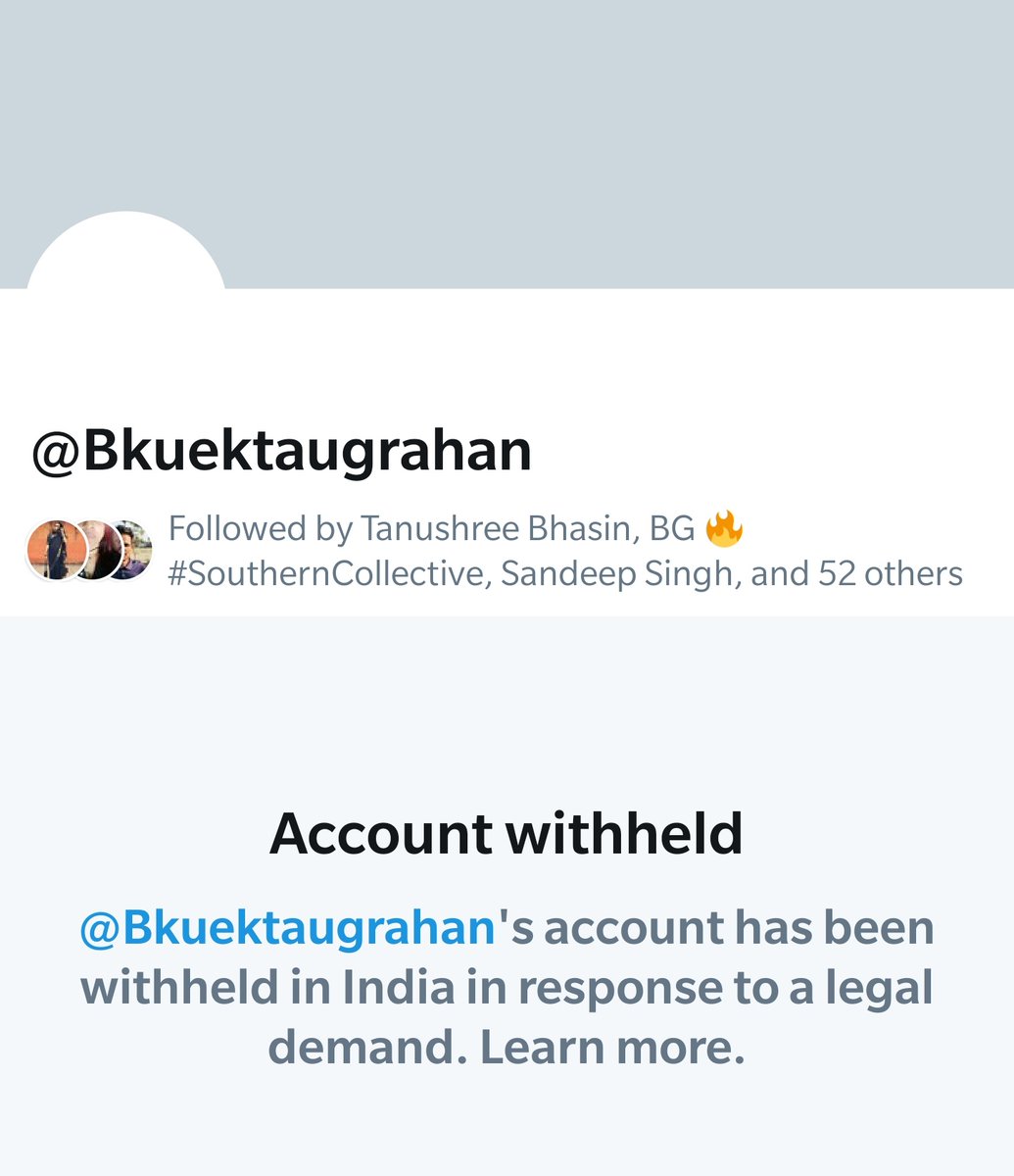 Also,  @Bkuektaugrahan's twitter account is withheld.