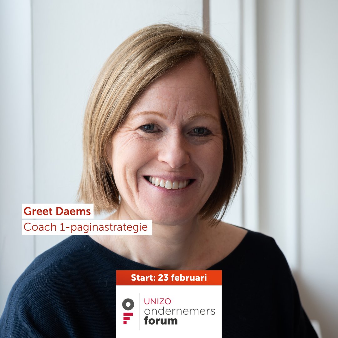 Ondernemersforum de 1-pagina-strategie voor kmo-ondernemers met groeiambitie. Stippel onder begeleiding van financieel coach Greet Daems jou meerjarenplan in tien stappen uit. 

Wees er snel bij er zijn nog maar enkele plaatsen vrij!

👉 Inschrijven: lnkd.in/d5KhxaK