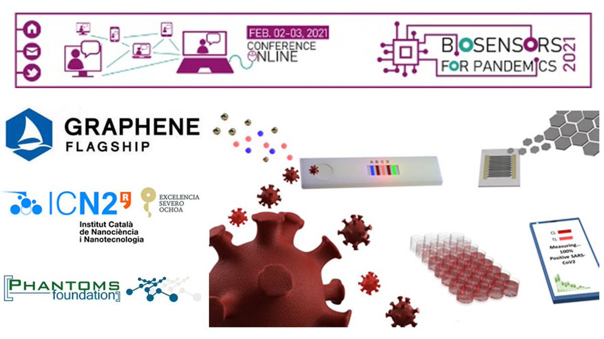 GrapheneEU's tweet photo. Don't miss this online event tomorrow, supported by @GrapheneEU and co-organised by many of our scientists and partners! #biosensors for #pandemics @StephanSroche ➡️ https://t.co/7v4ZUHslXd https://t.co/qjgCVVw1SA