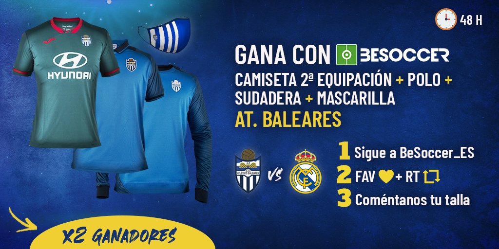 besoccer_ES's tweet photo. 🎁 ¡SORTEO para los aficionados del Atlético Baleares!
❗ ¡2 ganadores! (Sigue los pasos de la imagen)
👉 Ganador 1: camiseta 2ª equipación
👉 Ganador 2: polo + sudadera + mascarilla
⏰ Cerramos el sorteo el día 3
📎 Bases legales: https://t.co/4GG7bIMwc4
#BeSoccerSorteo https://t.co/igvg1NhDAf