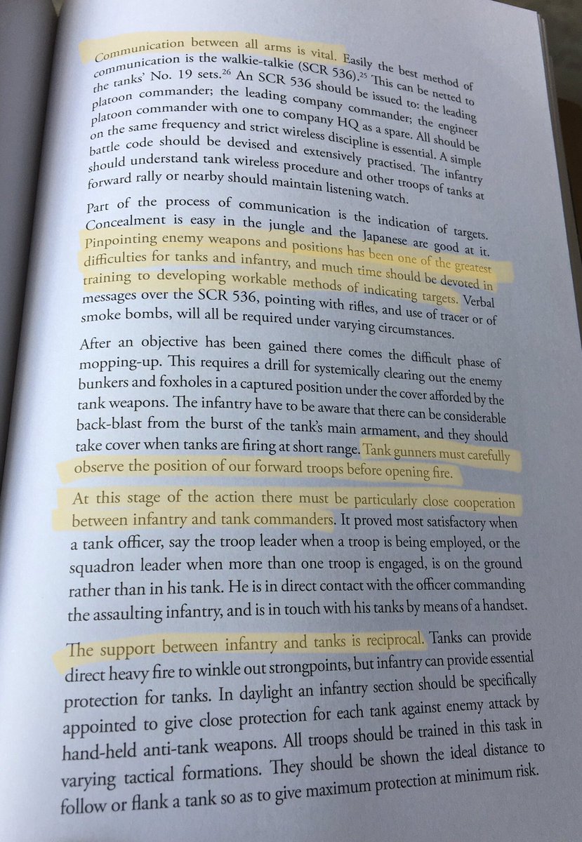 It continues with some real gems on infantry / tank cooperation and tactics, and more on engineer support ...