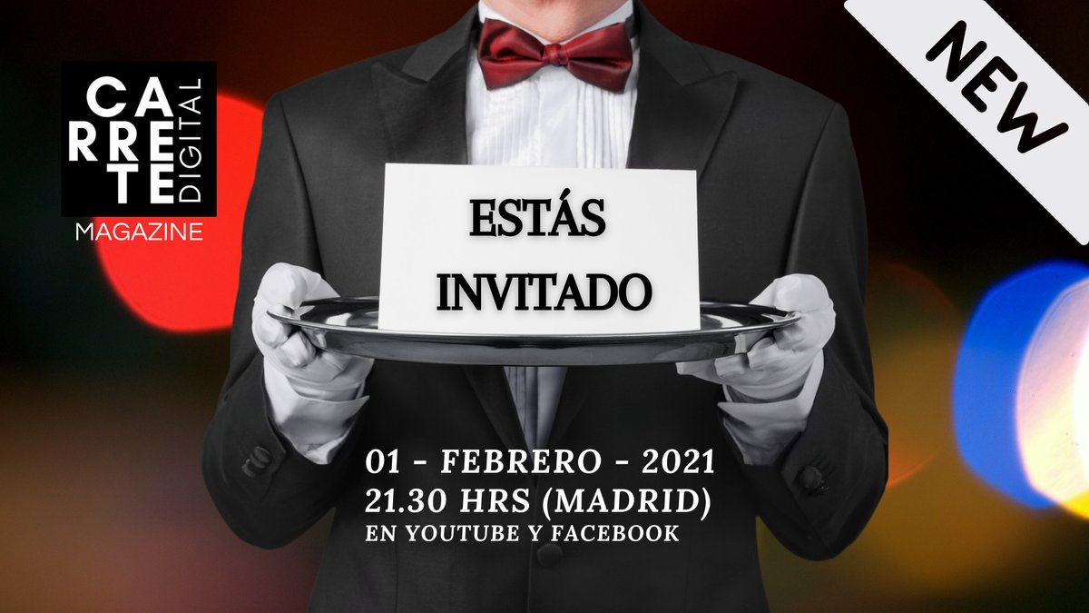 Hoy es primer lunes de mes, así que, toca estreno del nuevo Carrete Magazine 🥳🤩

Os espero en el directo de hoy lunes a las 21.30 hrs en youtube y facebook con un programa lleno de secciones variadas hablando de fotografía. 

No faltes ... paso lista 😉

youtu.be/xtbCt6k3FPw