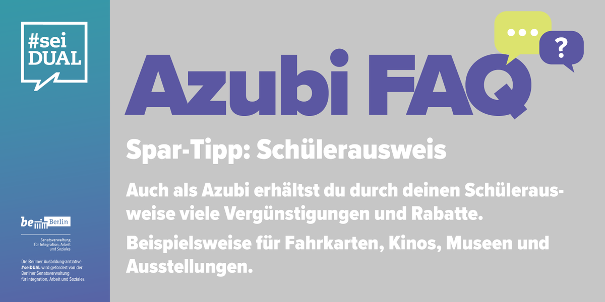 Kleiner Tipp für schöne Momente außerhalb der Schulzeit und #Ausbildung – und nach dem #Lockdown. 😉 #seiDUAL #azubis #faq #tipps #ausbildung #schule #lifehack