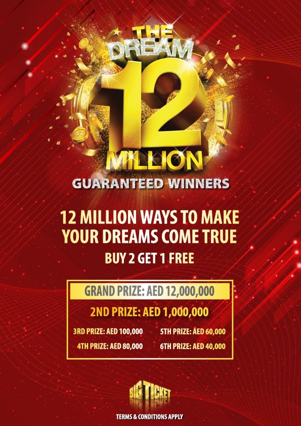 Big Ticket Abu Dhabi En Twitter Bigticketabudhabi Is Pleased To Bring You The Dream 12 Million Series 225 From February 1 To 28 21 Buy Your Tickets At T Co Nondnc56fi And Get A
