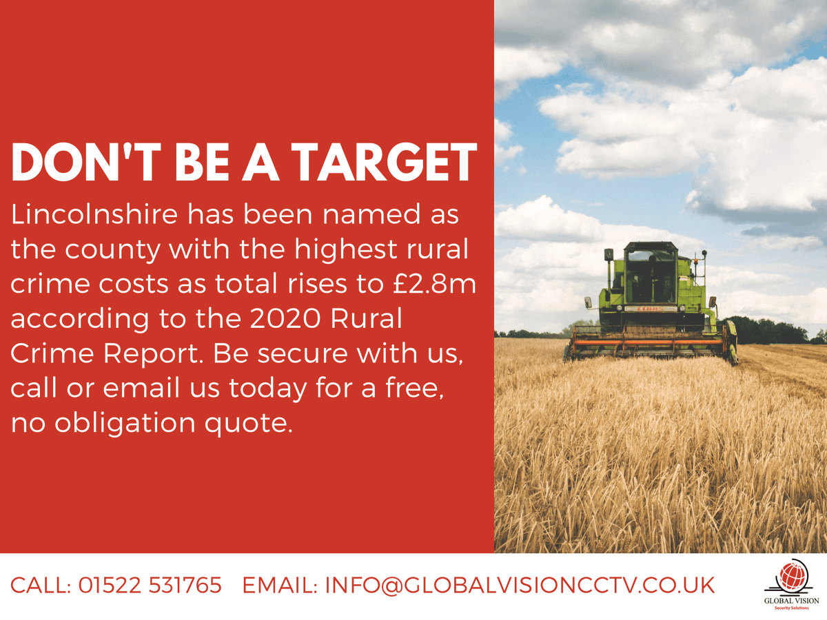 globalvision's tweet photo. Don’t let your livelihood be effected, call us today for a no obligation quote to provide a solution for your security needs. #Farm #Security #Safety #Tractor #Midlands #UK #CCTV #IntruderAlarm https://t.co/nVPUCY0NzH
