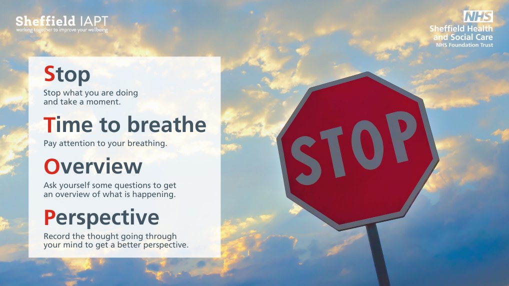 If you're feeling anxious, worried or down...STOP!🛑

There's lots of free support available in #Sheffield so if you're struggling we're here to help.

To find out more click here 👉 bit.ly/3pDJIxw