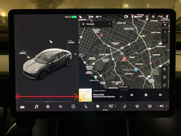 KunleCampbell's tweet image. Tesla did the same in their December 2020 update on the Model 3 interface.
They narrowed the map area - that was quite irritating
#terribleUI