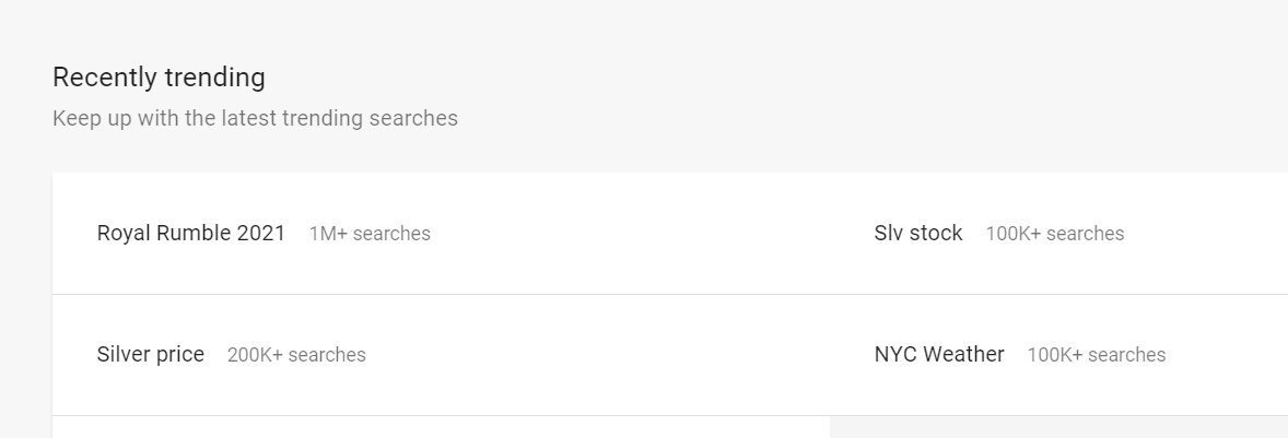 Check Google trends #Silver #silvershortsqueeze #silversqueeze