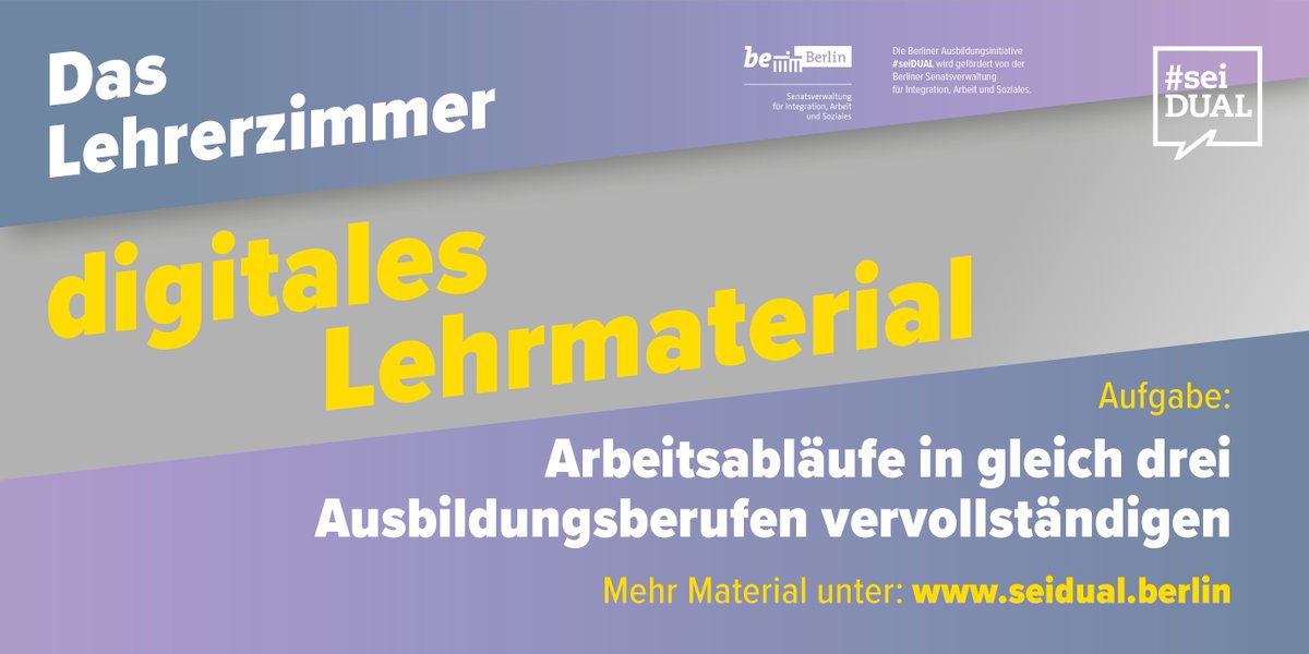 Was macht eigentlich ein*e Bäcker*in den ganzen Tag? Eine gute Frage, die Ihre Schüler*innen in einer Recherche herausfinden sollen.  
Lehrmaterial kostenlos unter: seidual.berlin/downloads #seiDUAL #ausbildung #praktikum #jobfinder #zukunft #berlin #twlz #twitterlehrerzimmer