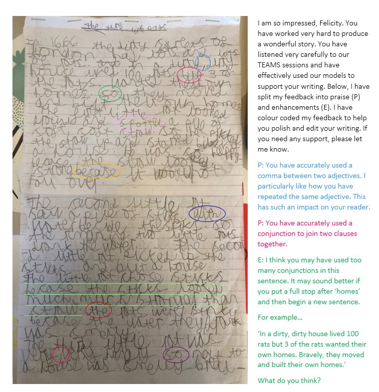 EllieHernAH's tweet photo. The Three Little Rats πππ
This week, we are focusing on editing and redrafting.
I will email you my feedback of your 1st drafts.
I have colour coded your praise and enhancements.
I hope my comments help you to complete your final drafts.
#MCAY2 #Writing #FinalDrafts https://t.co/OTXz6u1TzF