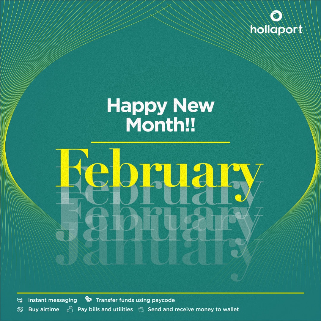May all your days in this month be awesome.
Happy New Month FAM

💙 & ✨

#Hollaport #FinTech #NewMonth #ChatWithFriends #DoMoreWithHollaport #PayBills #MobileWallet