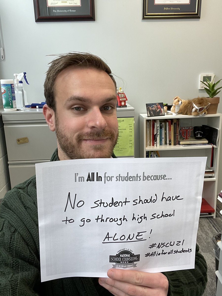 MrLeahyTweets's tweet image. I’m All In for students because...No student should have to go through high school alone! #NSCW21 #AllInForAllStudents