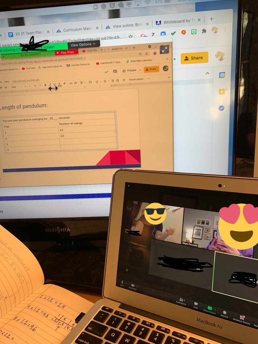 “I have my pendulum made- I can go into a breakout room if anyone doesn’t have their materials!” I will never cease to be amazed by how these kids work together and figure it out! Exploring mechanical energy today! #storyofmason #1lisd <a href="/LISD_SMC/">LISDScienceMaterials</a>