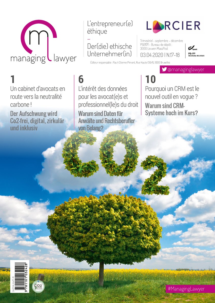 managinglawyer's tweet image. Notre numéro double 2020/3-4 arrive dans vos boites !
Bonne lecture !
Notre prochain numéro arrivera à temps en mars 😀🤞