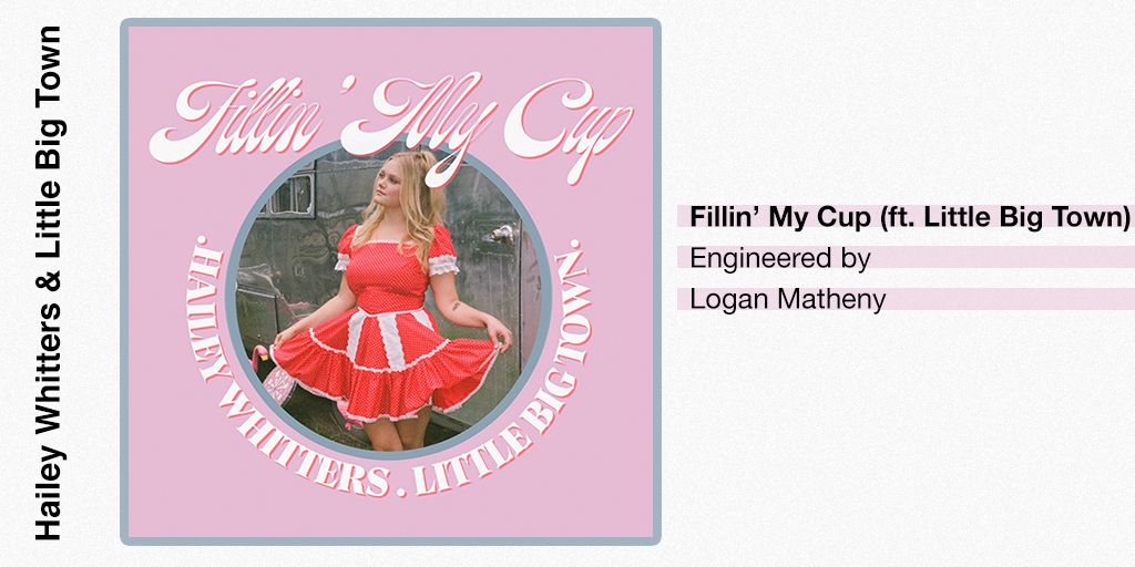 #nowplaying Fillin'  My Cup from <a href="/haileywhitters/">Hailey Whitters</a> ft. <a href="/littlebigtown/">Little Big Town</a>. Engineered by Logan Matheny.