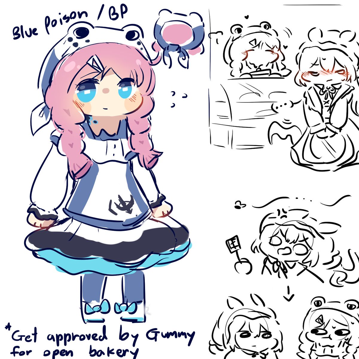 the idea to make content BP birthday coming but in the end up I didn't do her birthday lol but even so, this AU still stuck in my head

just AU main about BP bakery open near or in Hospital Rhodes Island with Glaucus and also other have their job(some of them are unknown) 