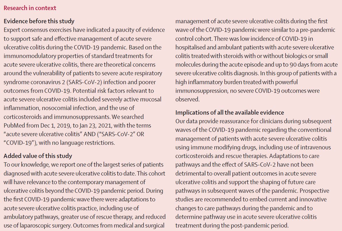 LancetGastroHep's tweet photo. New research - Sebastian et al - Assessment, endoscopy, and treatment in patients with acute severe #ulcerativecolitis during the #COVID19 pandemic: the PROTECT-ASUC study
https://t.co/5vXlFBJcqM
#IBD #ASUC #PROTECTASUC @ibdseb @DrNickKennedy @DrChrisLamb @CrohnsColitisUK https://t.co/3H1mK9yCCL