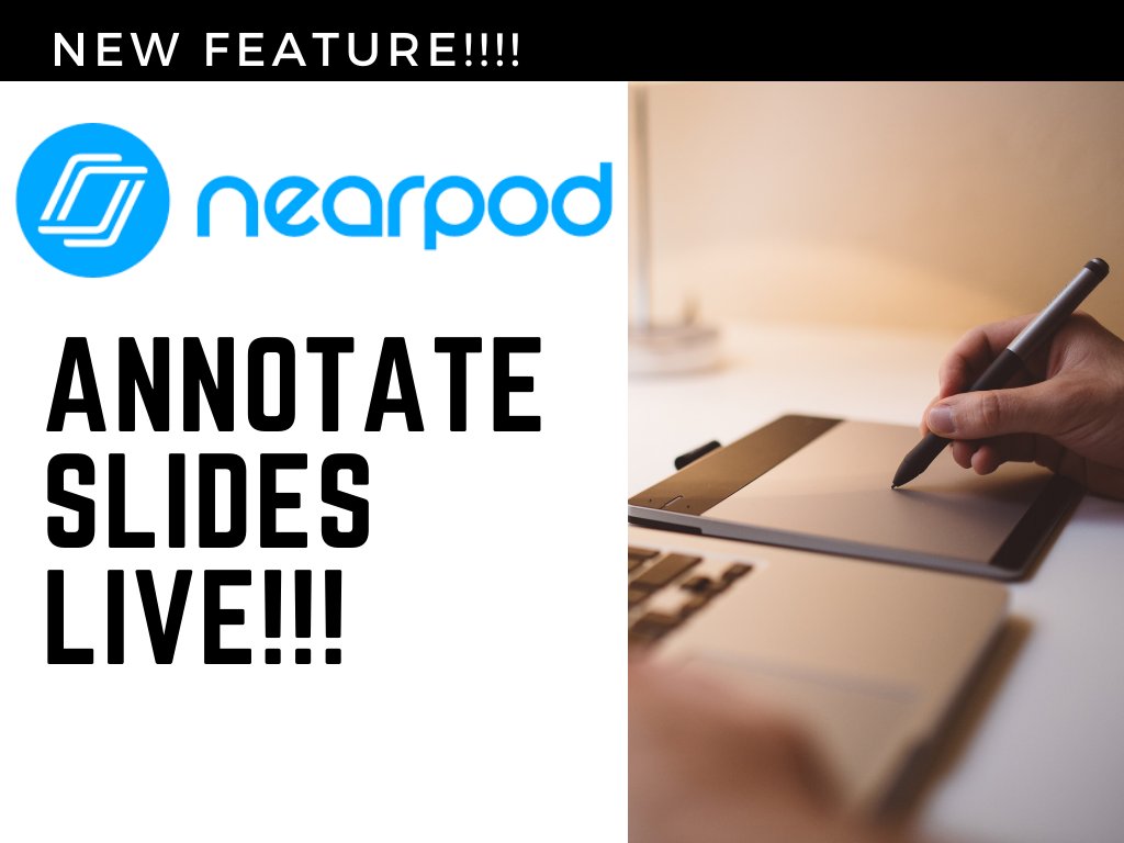 irvspanish's tweet image. The feature we all have been waiting for is here and its even better than I imagined!! @nearpod annotate slides live!! I will definitely be bringing it up on this weeks episode of @OnEducationPod  Check out my quick tutorial video here: youtu.be/3d3EG22ZpAQ #edtech #nearpod