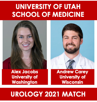 SaraLenherr's tweet photo. University of Utah SOM sending two more physicians into urology on Urology Match Day. Congratulations Andrew Carey @a_z_carey (U Wisconsin @wiscurology) and Alex Jacobs @acjacobs89 (U Washington @uwurology) ! @UtahUroRes @UtahUrology @UofUOSE @UofUMedicine #Uromatch  #Auamatch https://t.co/NeDQyG8ZNP