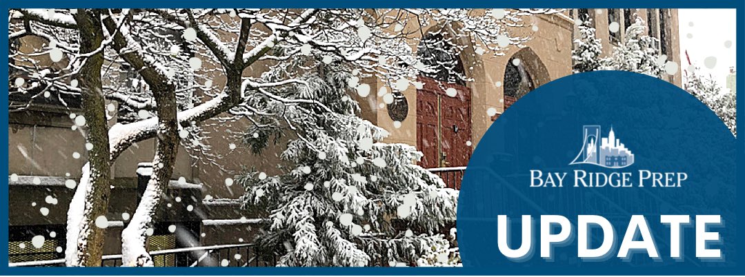 UPDATE: We hope you’re enjoying today’s #SnowDay. 
 
Grades K-12 will be fully remote Tuesday, February 2. The school buildings will remain closed as snow is expected to end early Tuesday and poor travel conditions are anticipated.

Stay warm and stay safe! #bayridgeprep