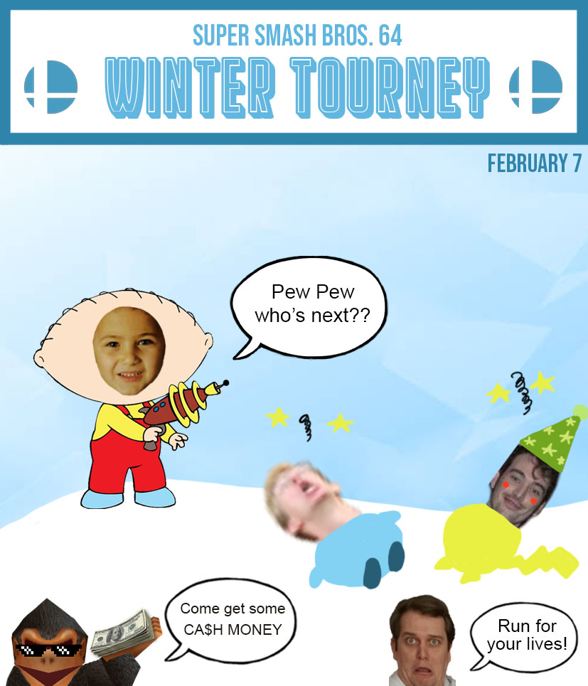 Sunday 7th of February we continue with our beloved seasonal SSB64 Online Tournament series. Its time for Winter Tourney! Stream, commentators and Price Pools as always. Don't miss out!